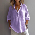 Valentina - Women's Solid V-Neck Short Sleeve Blouse 1