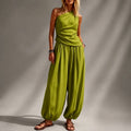 Vera - Women's One-Shoulder Wide Leg Matching Set 1