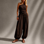 Vera - Women's One-Shoulder Wide Leg Matching Set 5
