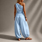 Vera - Women's One-Shoulder Wide Leg Matching Set 6
