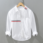 Vincent - Men's Button-Down Long Sleeve Cotton Shirt 3