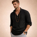 Wells - Men's Linen Henley Shirt